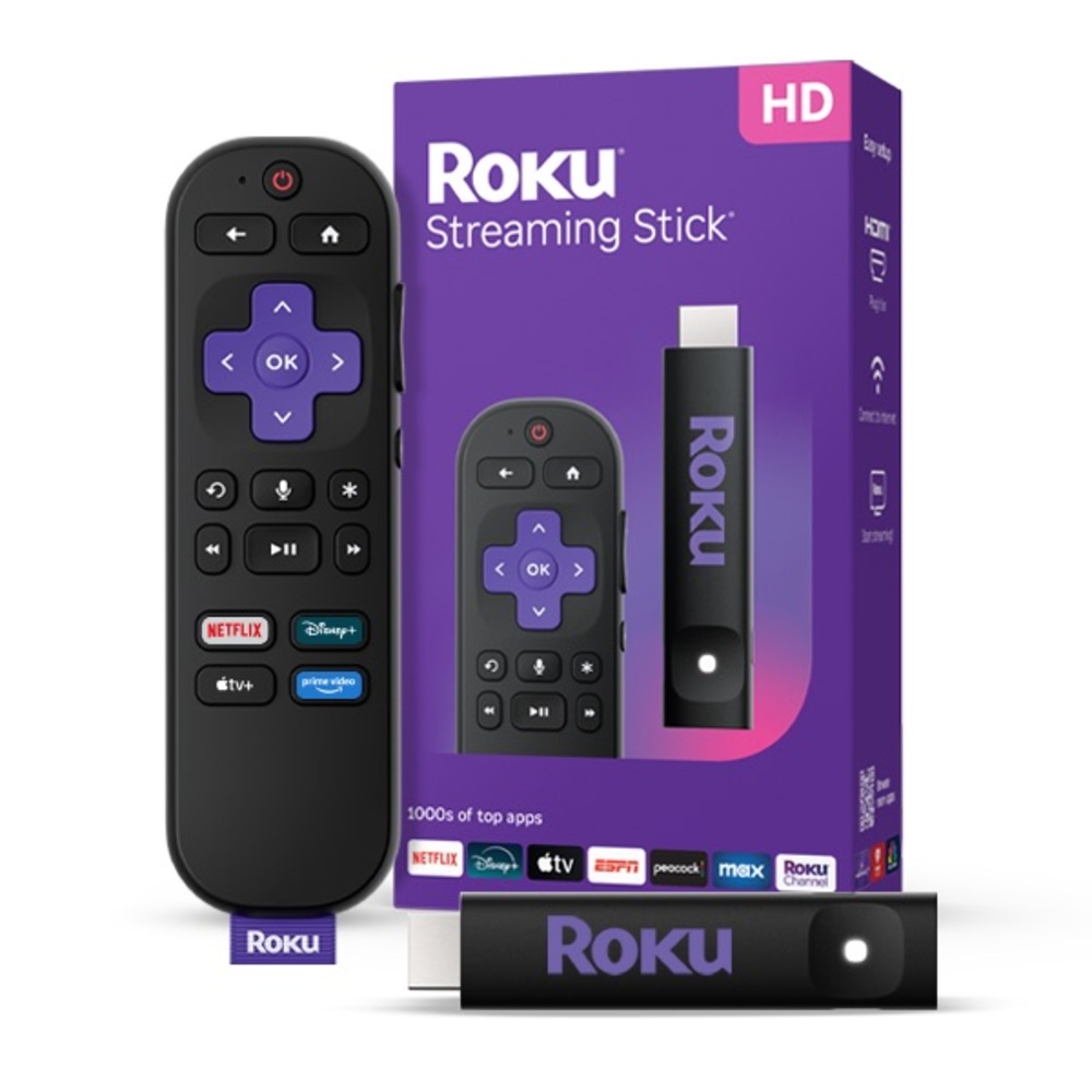 Roku Streaming Stick with Black and Purple Design